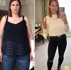 Client before and after photo - Laura