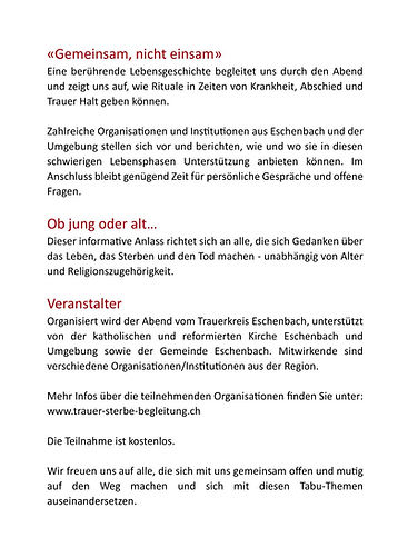 Vernetzungsmöglichkeiten in der Gemeinde
