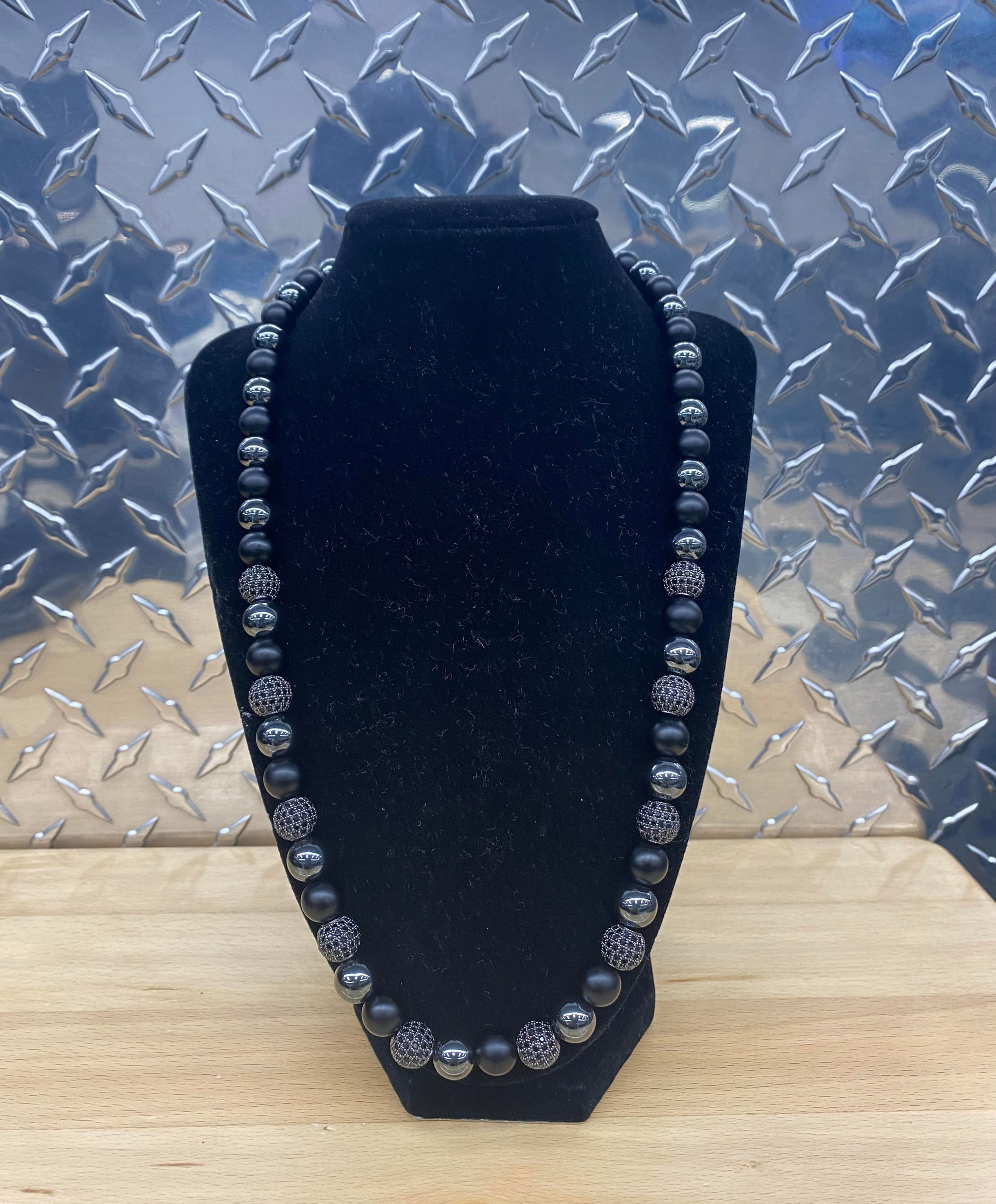 Black Onyx/Hematite Luxury Necklace