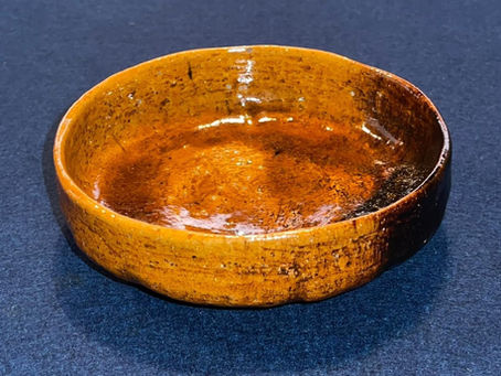 大樋焼 飴釉平茶碗 ますかゝみ