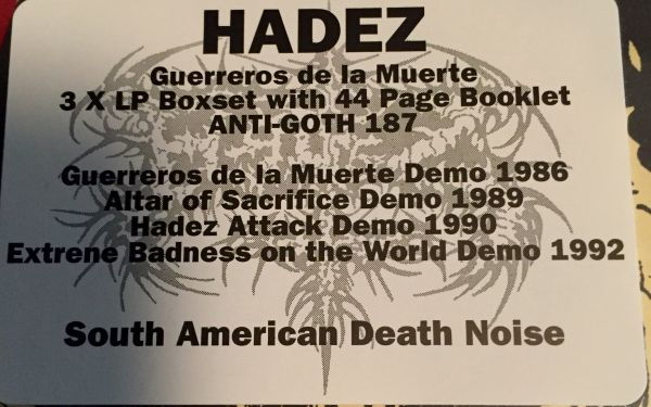 Thumbnail: HADEZ - Guerreros de la Muerte - Boxet  (3x LP,  44pg booklet)