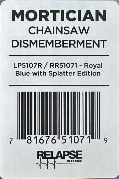 Thumbnail: MORTICIAN - Chainsaw Dismemberment - LP (Gatefold, 2LP Royal Blue with Splatter)