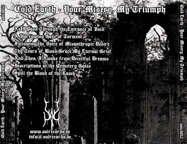 Miniatura: COLD EARTH - Your Misery, My Triumph - CD