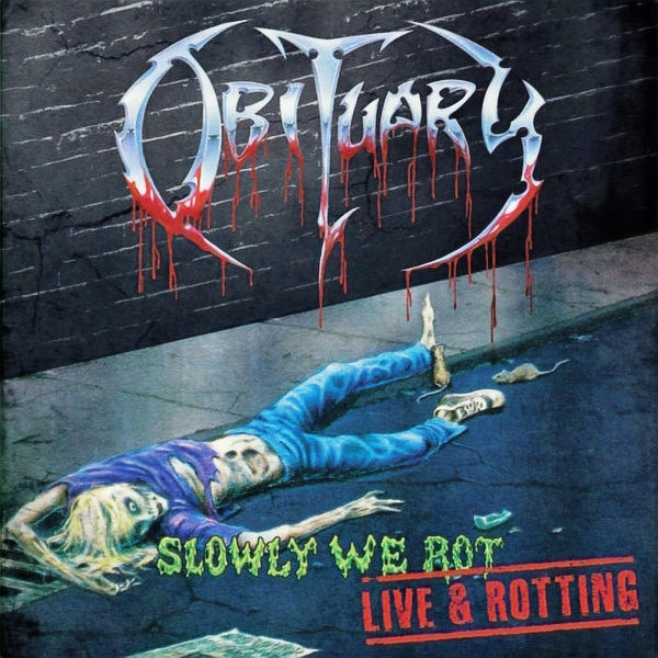 OBITUARY - Slowly We Rot - Live and Rotting - LP (Metallic Silver Vinyl)