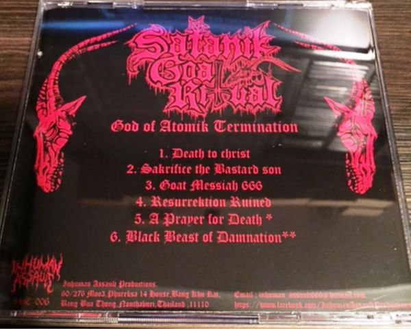 Miniatura: SATANIK GOAT RITUAL - God of Atomik Termination - CD