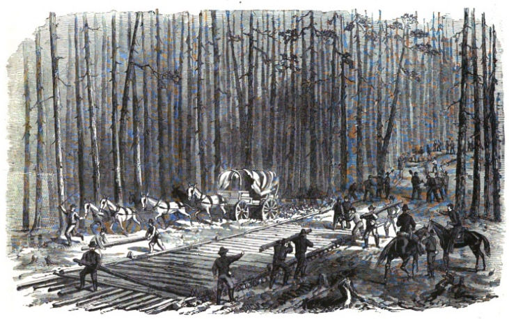 BUILDING A CORDUROY ROAD