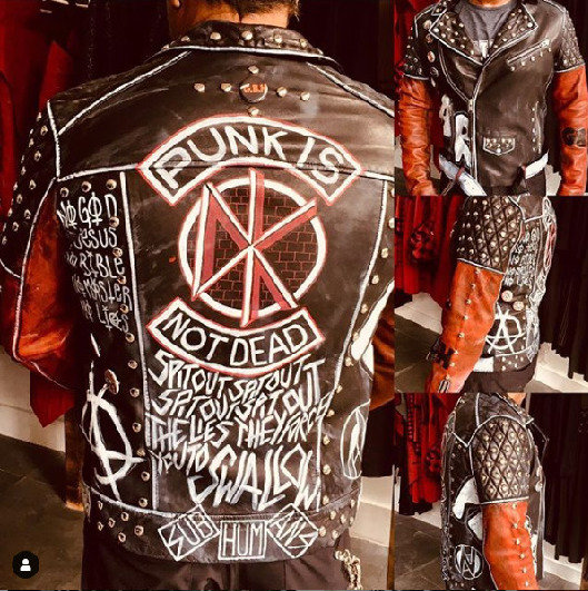 custom hand painted leather jacket