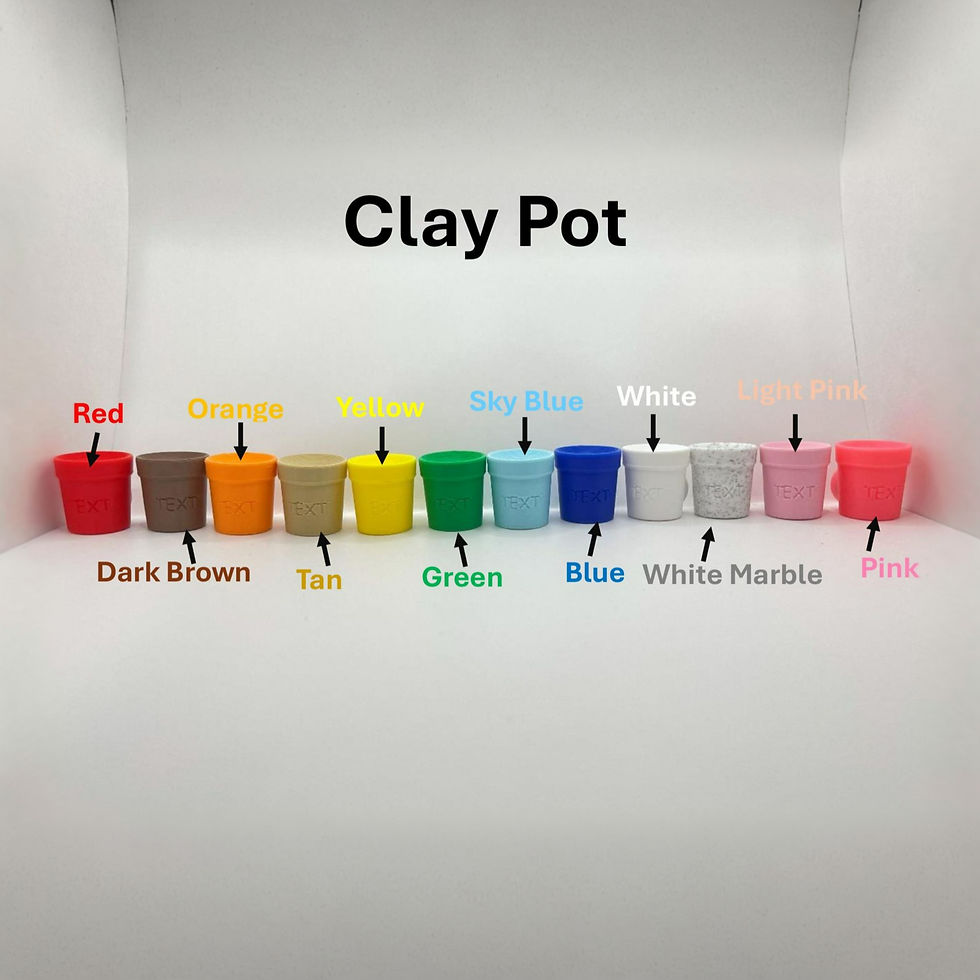 Thumbnail: 3x Pack Flower Fridge Magnets  - Mini 3D Printed Vases - Silk Roses