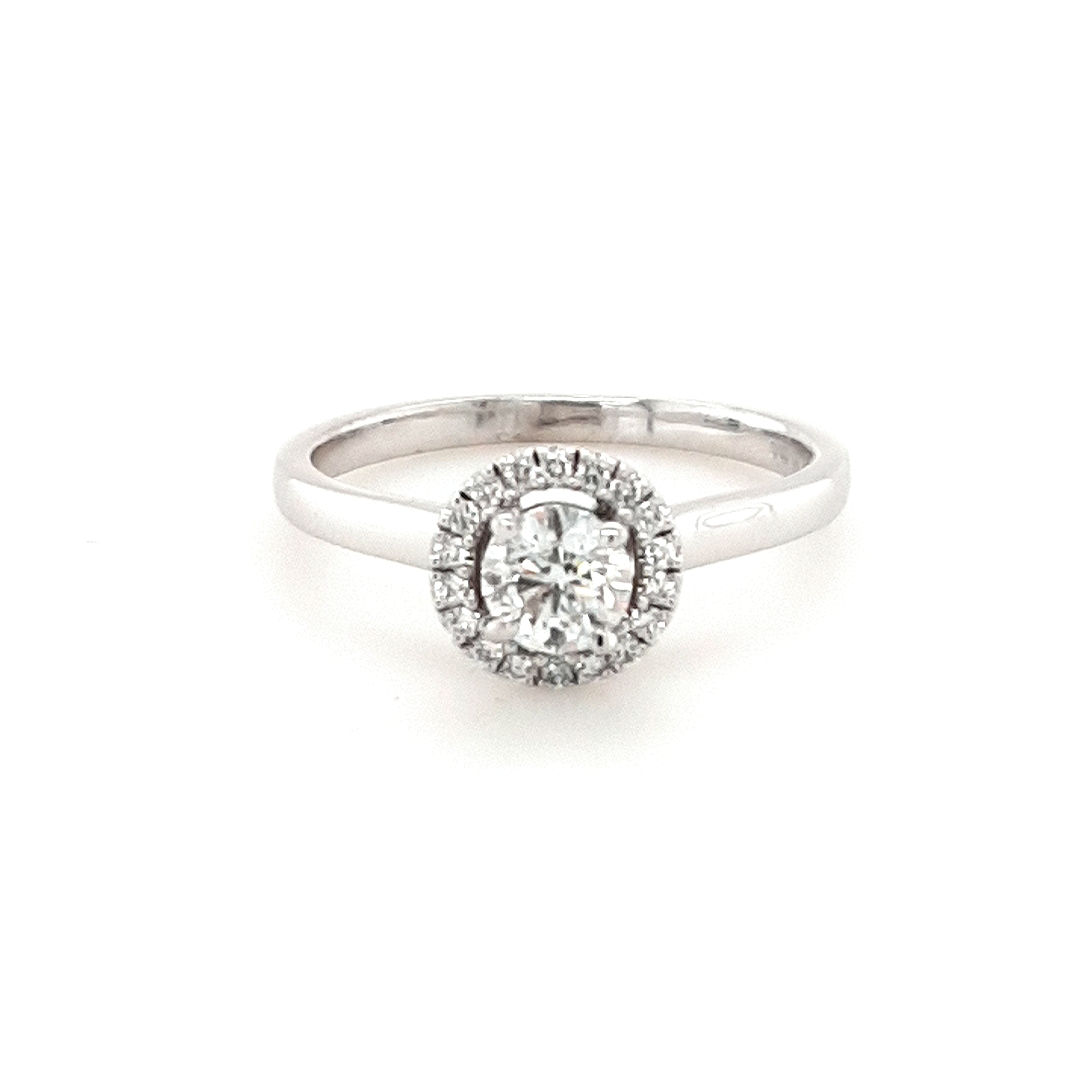18ct Brilliant Round Halo Ring
