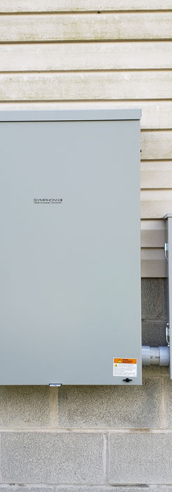 Home generator transfer switch container closed