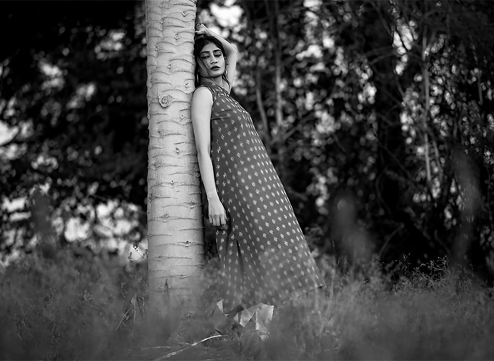 Brown maxi Dress nature photograph