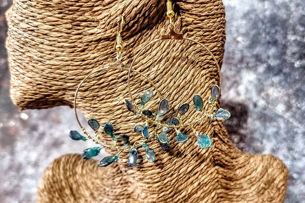 Thumbnail: Handmade Paper Pulp Earrings