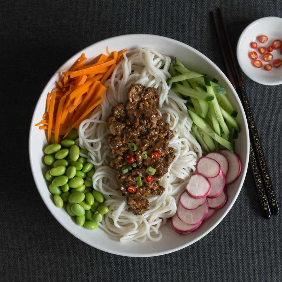 Noodles with Soy Bean Paste - Zha jiang mian