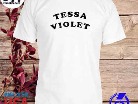 Hhshirt - Tessa violet arched letter 2023 shirt