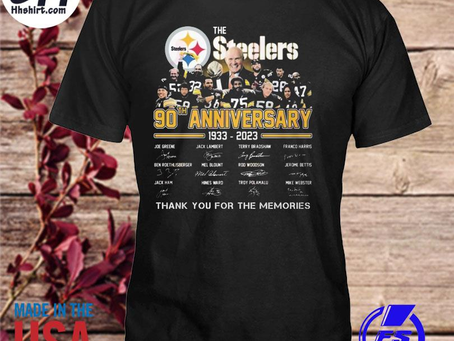 Hhshirt - The Steelers 90th Anniversary 1933 – 2023 Thank You For The Memories T-Shirt