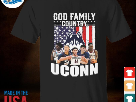 Wavetshirt - Nice uconn Huskies god family country Uconn Huskies American flag 2023 shirt