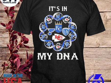 Hhshirt - Kansas city Chiefs sporting Kansas city Kansas city royals it’s in my dna shirt