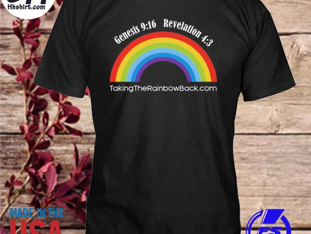 Hhshirt - Genesis 916 revelation 43 taking the rainbow back 2023 shirt
