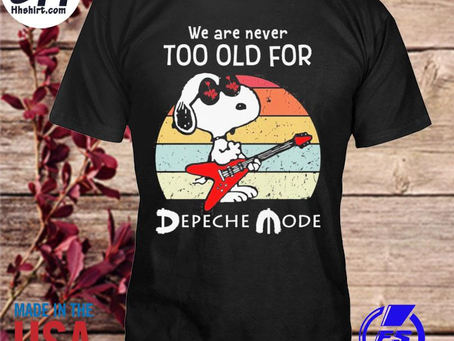 Hhshirt - Depeche mode snoopy we are never too old for depeche mode vintage shirt