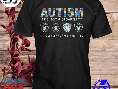 Hhshirt - Las Vegas Raiders Autism Awareness it’s not a disability it’s not a disability shirt