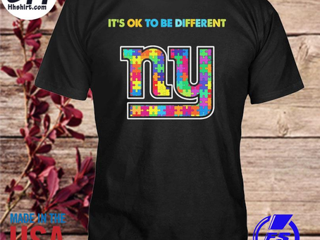 Hhshirt - It’s ok to be different autism awareness New York Giants shirt