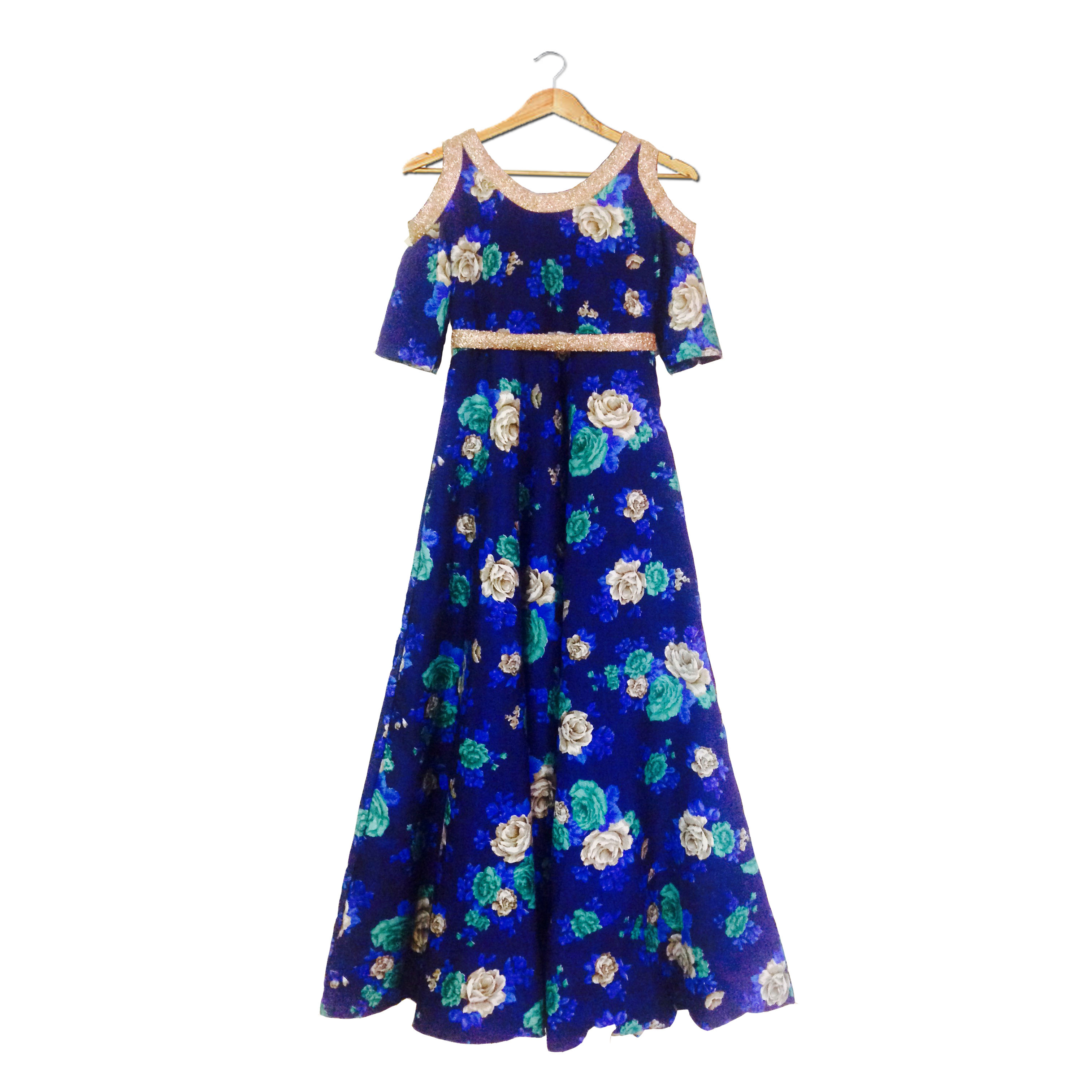 Blue Floral Gown