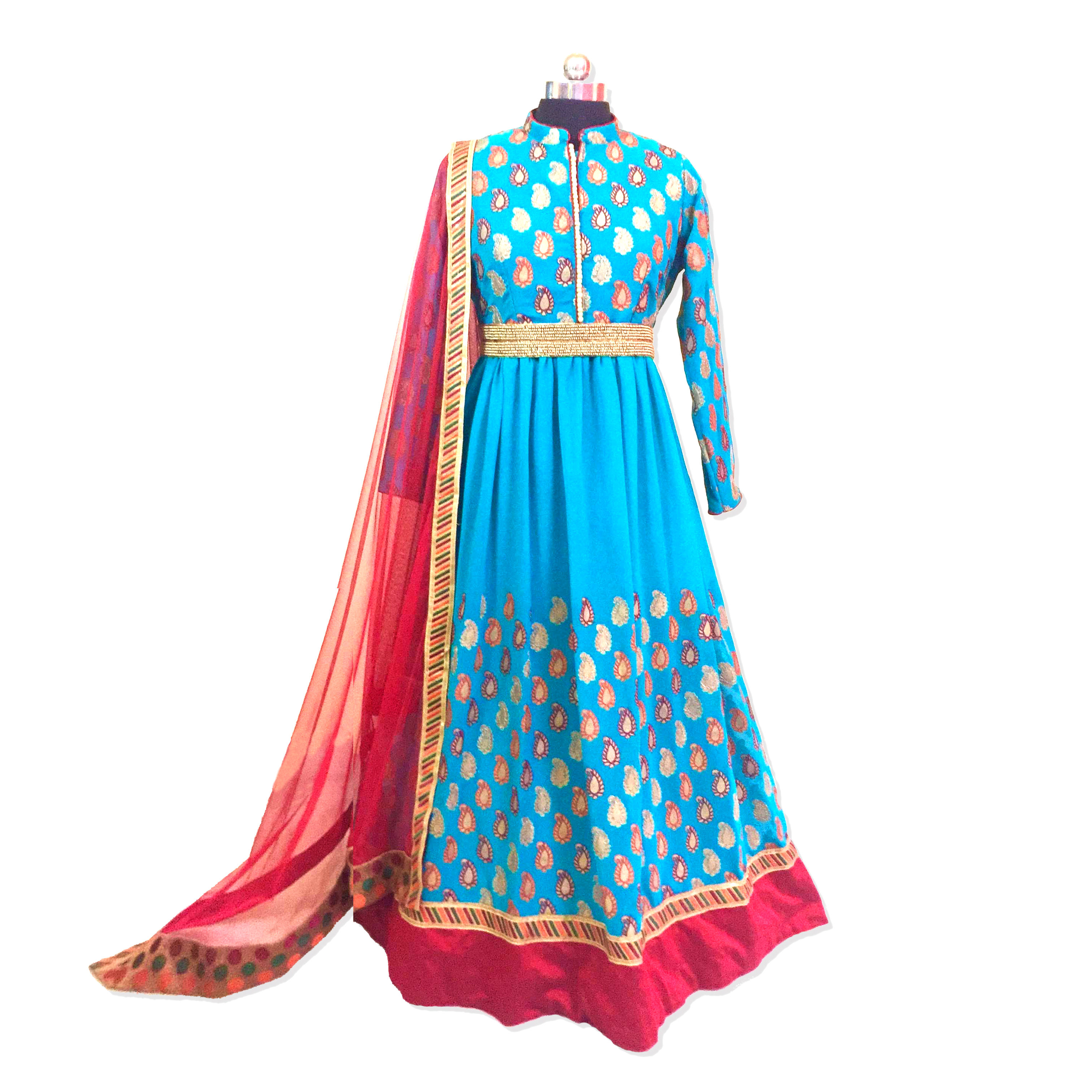 Blue Paisley Gown
