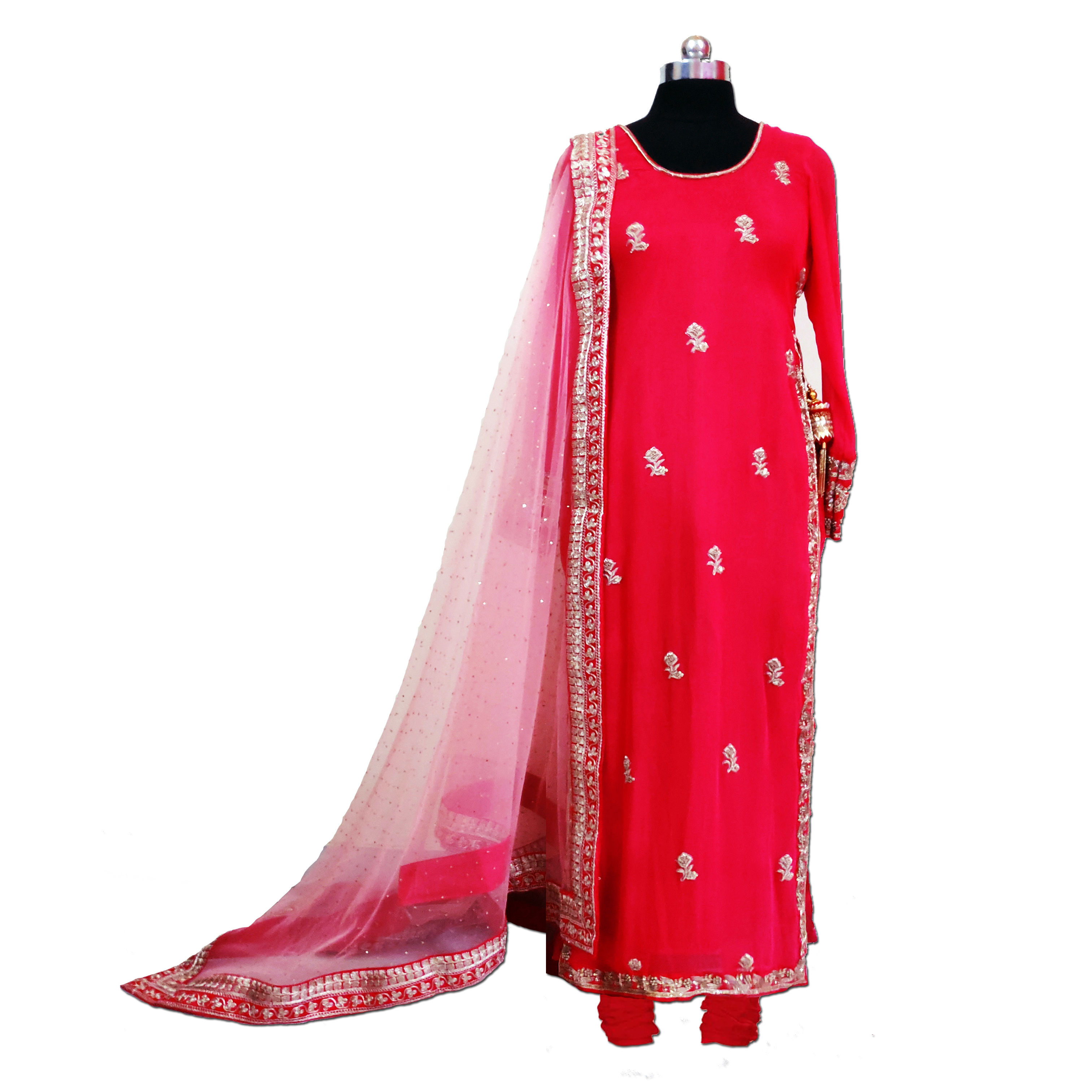 Red Embroidered Suit