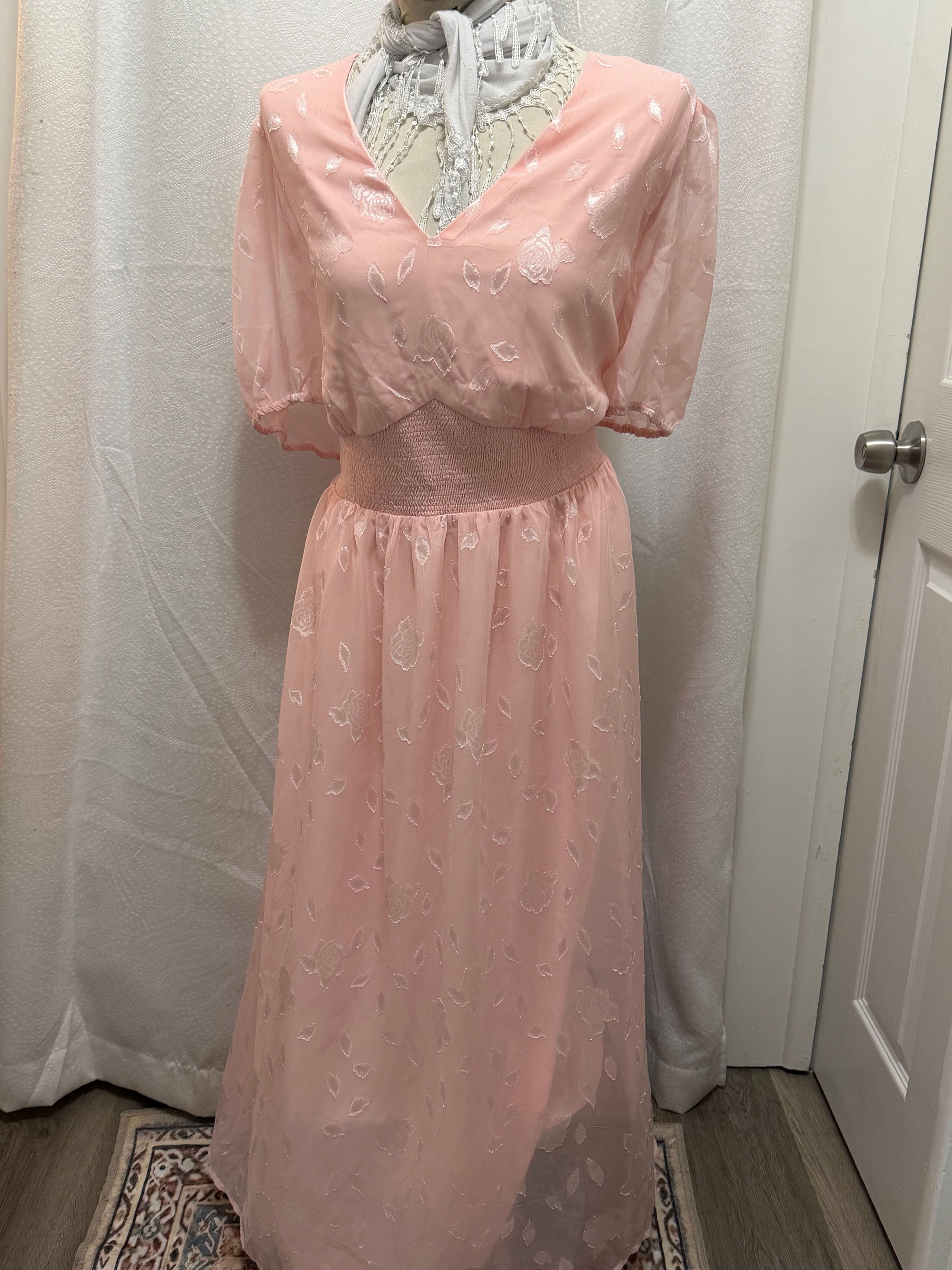 Blush Rose Smocked Dress — Size 2X | Stage-Worn by SBT