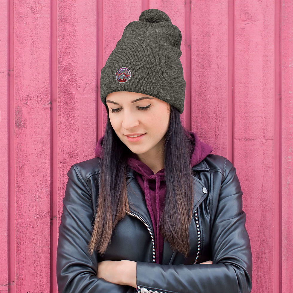 Miniatura: 'Cigarette Mom' a/k/a Sarah Beth Terry Official Logo | Pom-Pom Beanie