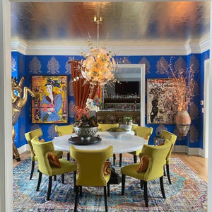 Dining room ceiling with Gold leaf dutch metal