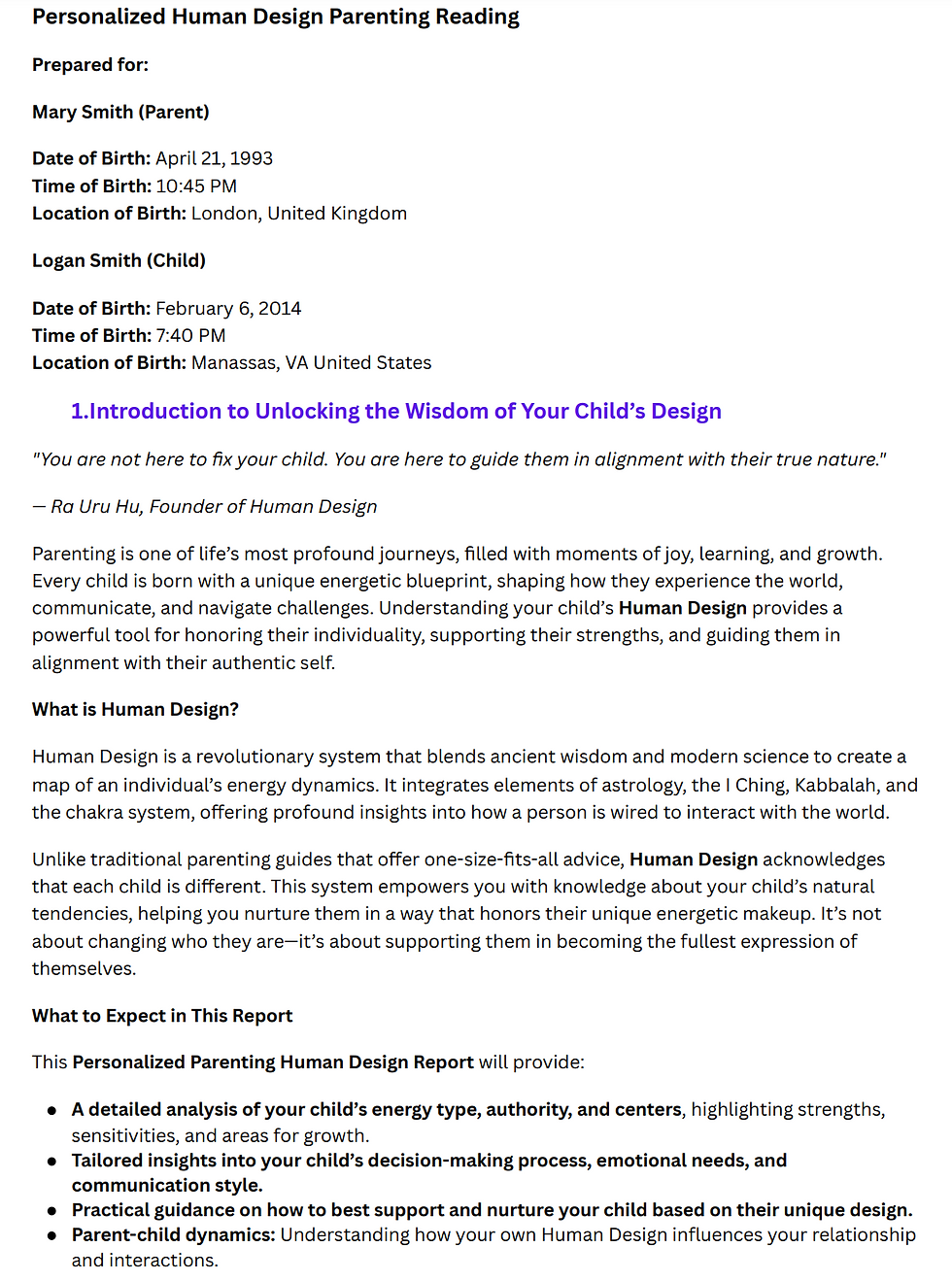 Thumbnail: Personalized Human Design Parenting Guidance Report (Digital PDF)