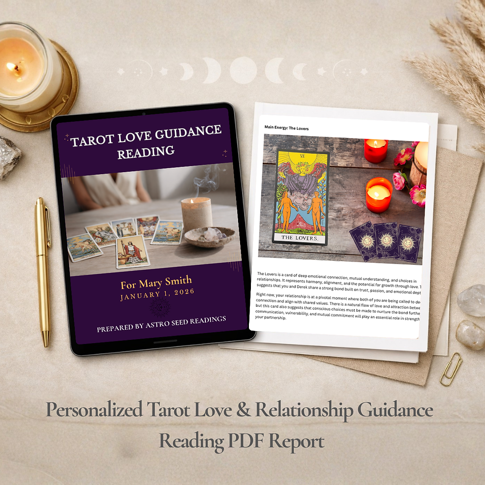 Thumbnail: Personalized Love & Relationship Tarot Insight Report (Digital PDF)