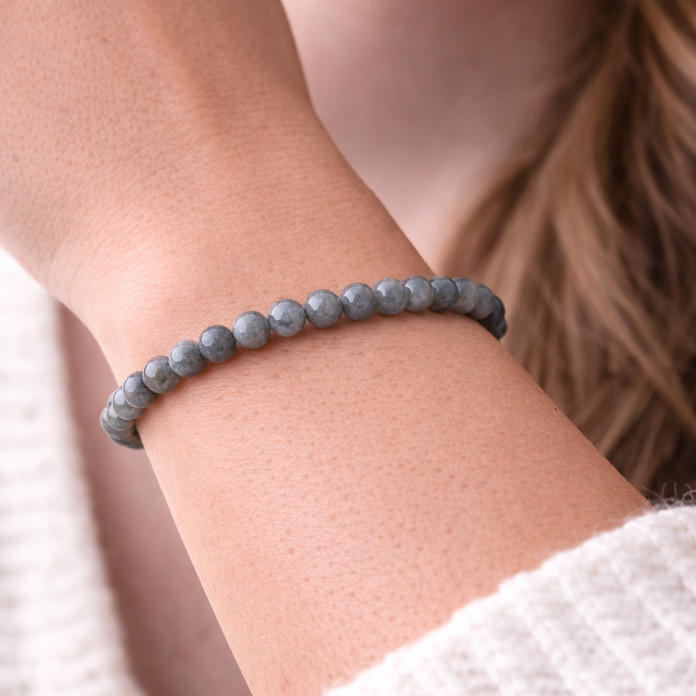 Thumbnail: Labradorite 6mm Natural Stone Bracelet Intuition and Protection Crystal