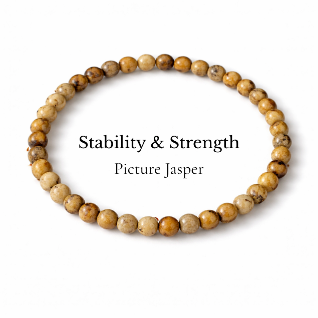 Thumbnail: Picture Jasper 6mm Natural Stone Bracelet Protection and Grounding Jewelry