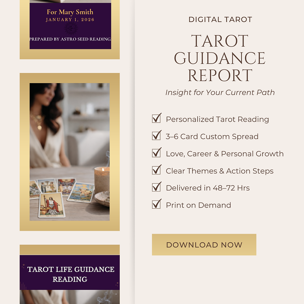Thumbnail: Personalized Tarot Insight & Life Guidance Report (Digital PDF)