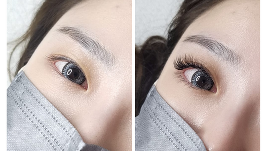 3D Fancy Lash Extensions Look before and after 03