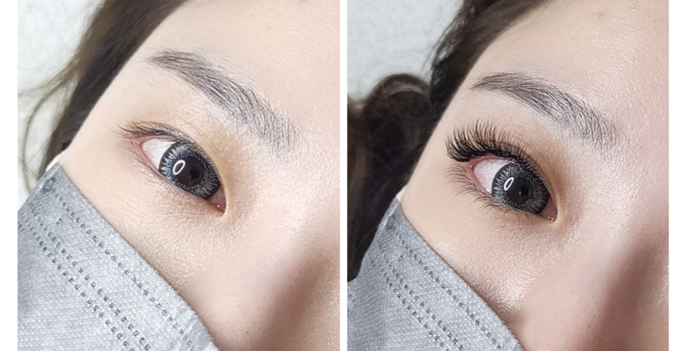 3D Fancy Lash Extensions Look before and after 03