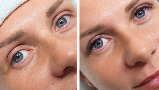 3D Fancy Lash Extensions Look before and after 02