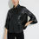 Thumbnail: Joseph Ribkoff Black Vegan Leather Big Button Jacket