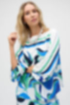 Joseph Ribkoff Vanilla Multi Print Top