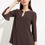 Miniatura: Joseph Ribkoff Brown Keyhole Neck Tunic