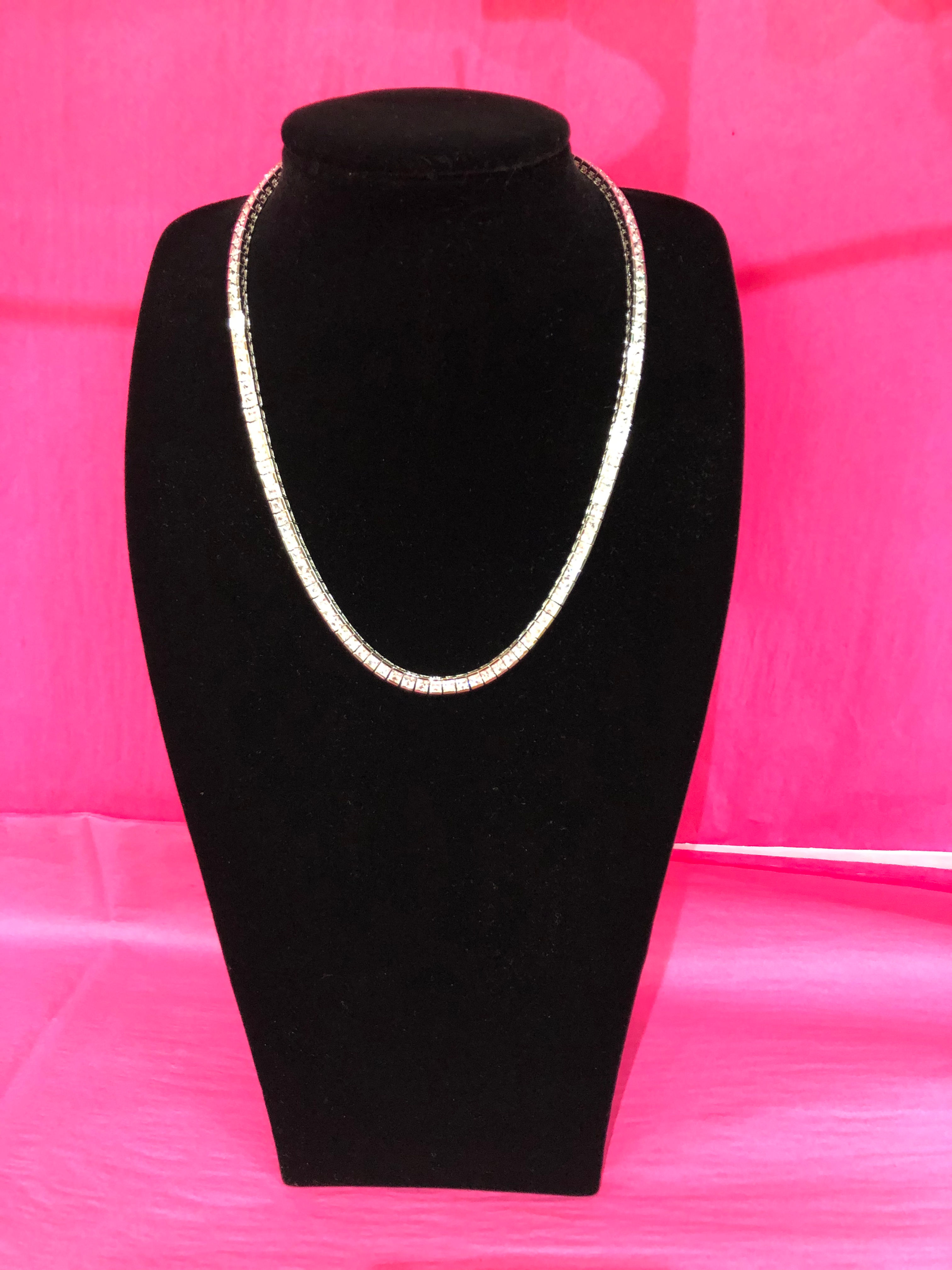 Silver Crystal Necklace