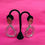 Miniatura: Silver Swarovski Crystal Pink Pierced Earrings