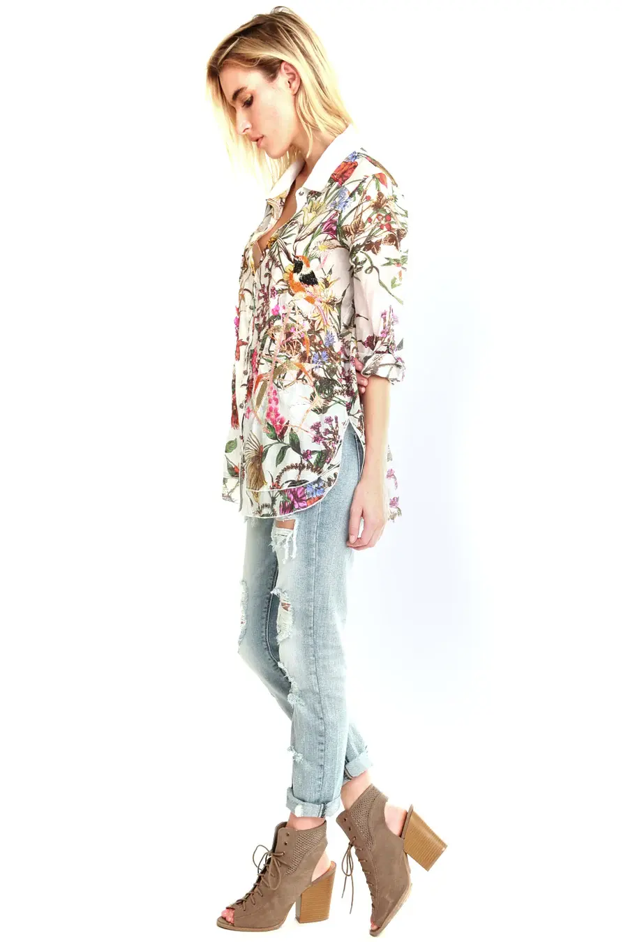 Miniatura: Lilia White Embroidered Shirt