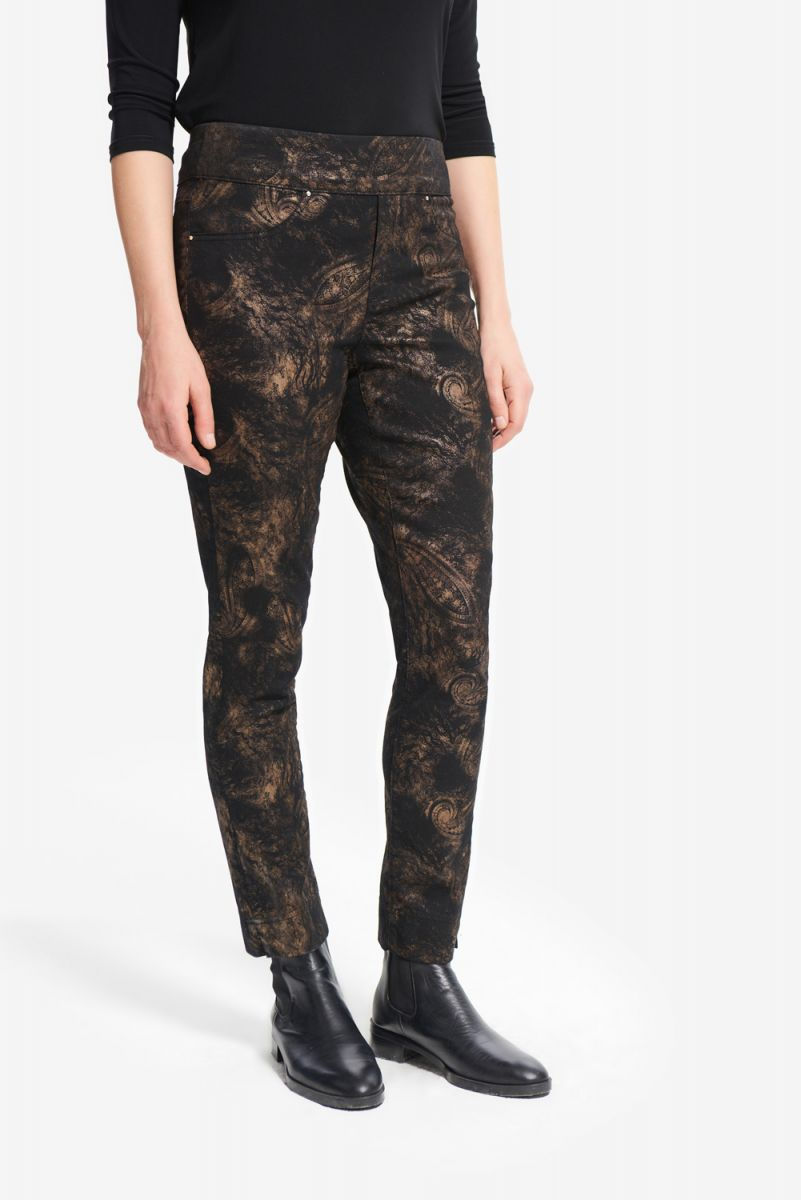 Thumbnail: Joseph Ribkoff Black/Bronze Pants