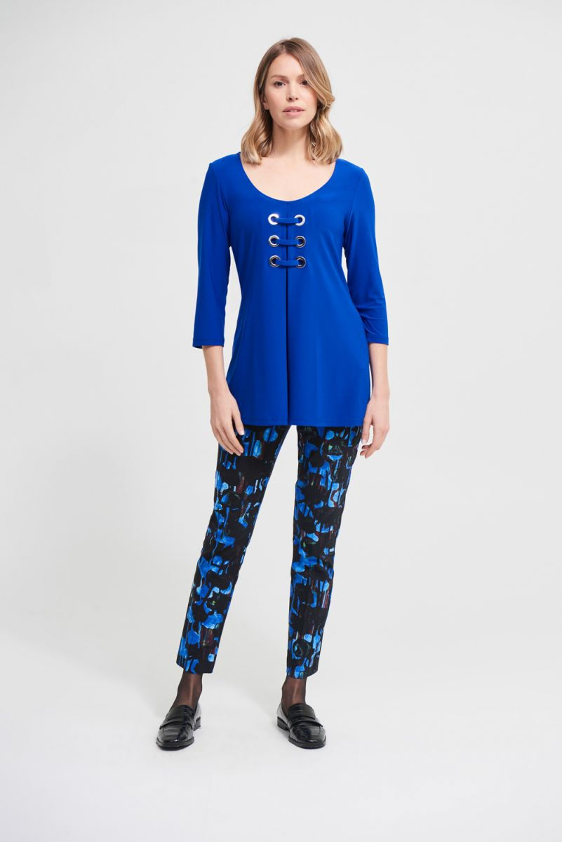 Joseph Ribkoff Black/Royal Sapphire Pant