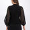 Thumbnail: Frank Lyman Pleated Black Shirt With Gold Button Detail