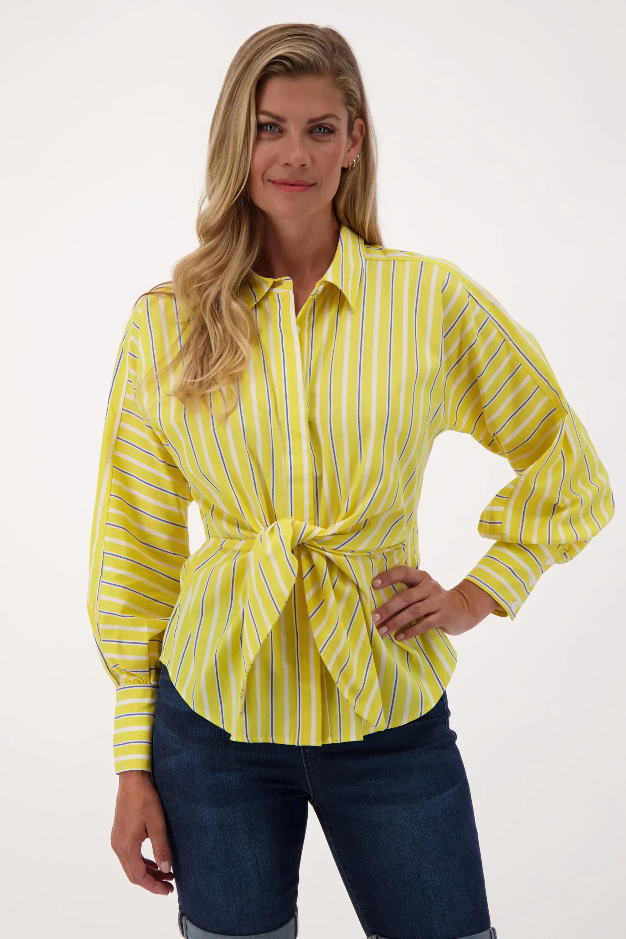 Spanner Yellow Striped Front Tie Top