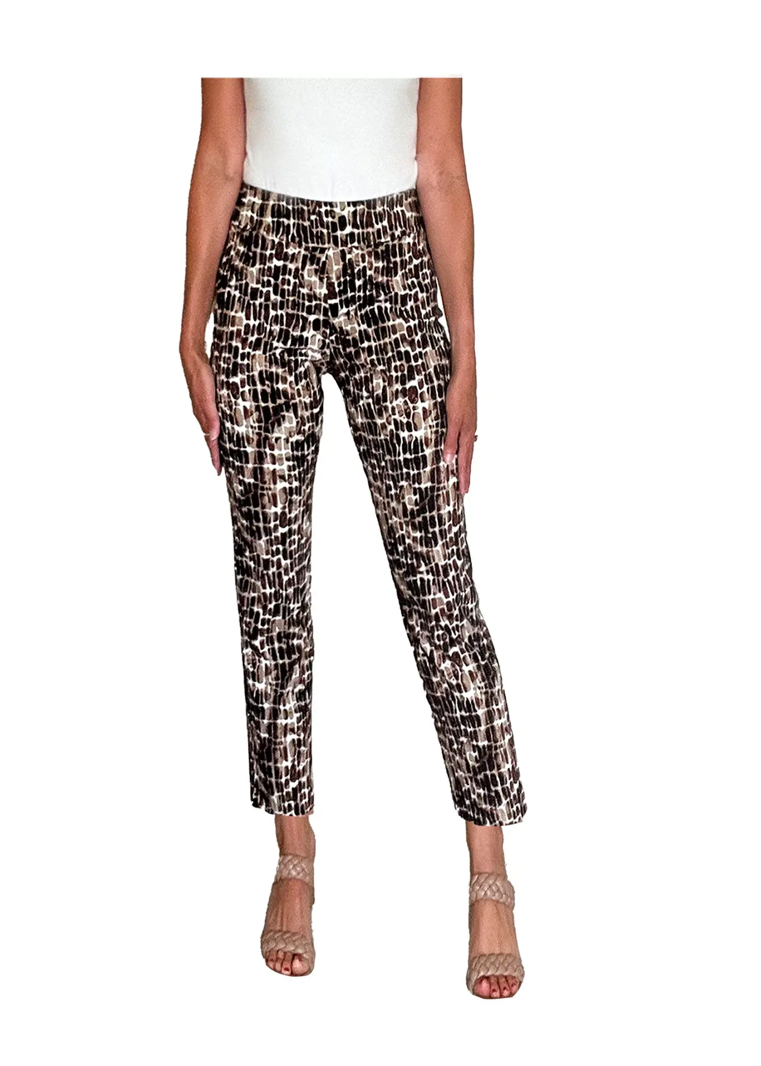 Krazy Larry Brown Reptile Pull on Pants